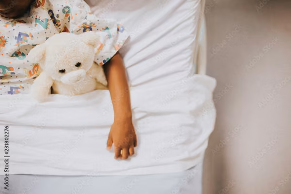 Child sleeping hospital - purchase in July