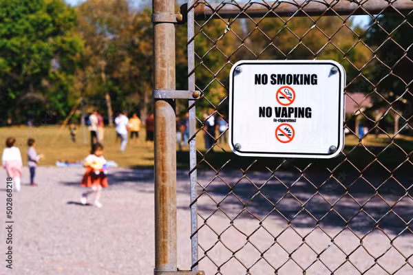 No vaping, no smoking - school playground (purchase in July)