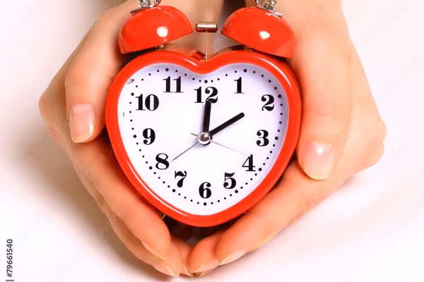 Heart clocking ticking - purchase in July
