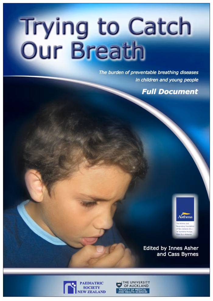 Trying to Catch Our Breath - the burden of preventable breathing diseases in children and young people 2006 report front page