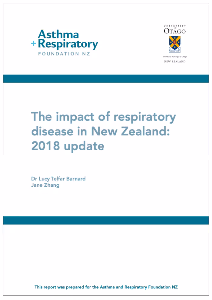 2018 Respiratory Impact Report front page
