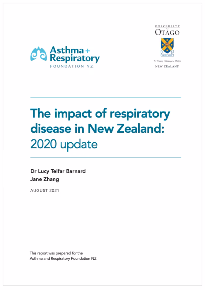 2021 Respiratory Impact Report front page