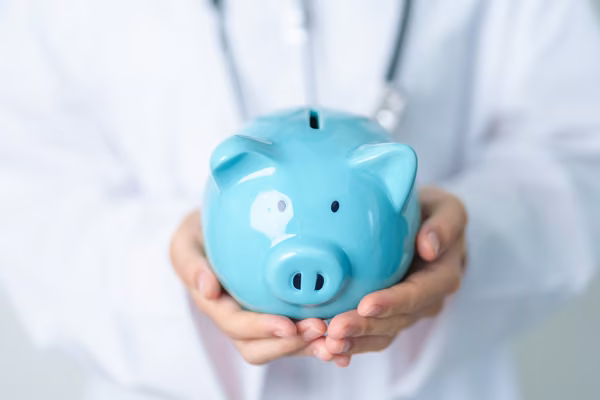 Blue piggy bank
