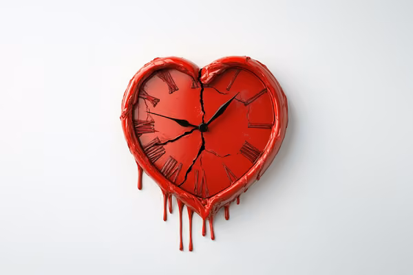 Red Clock Heart