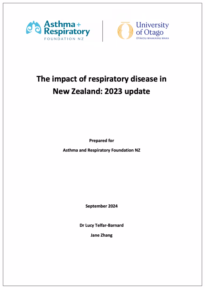 Respiratory Impact Report front page